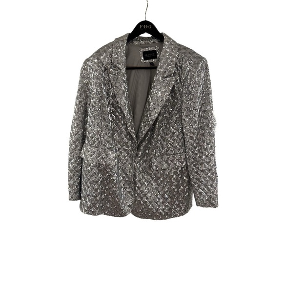Eloquii Jackets & Blazers - Eloquii Metallic Silver Women's Blazer
